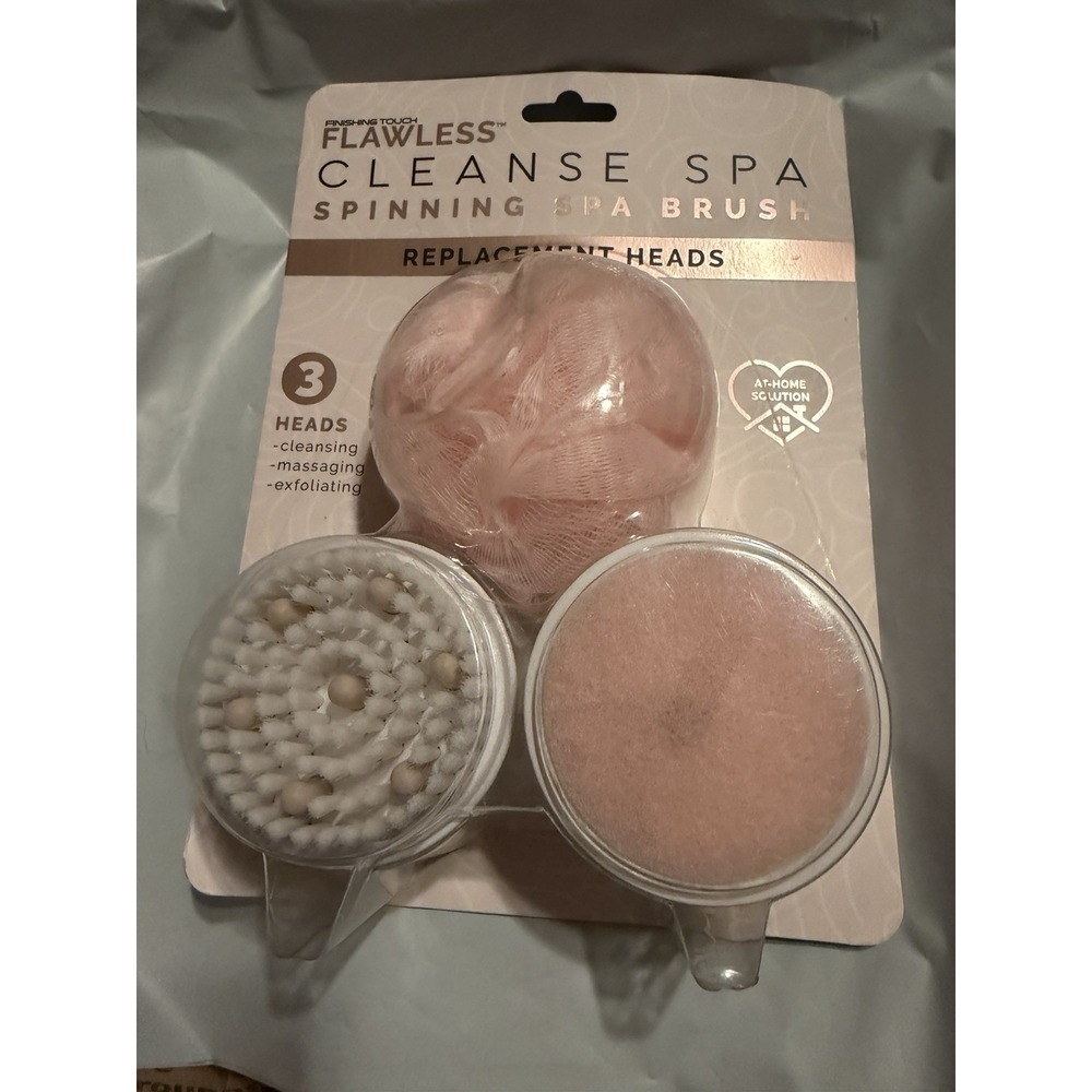 Finishing Touch Flawless SPINNING SPA BRUSH  Replacement Heads 3 - Pack